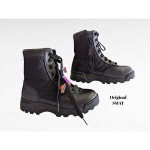 Original SWAT 9” Classic Side Zip Tactical Lace-up/zip Boots  Sz 6